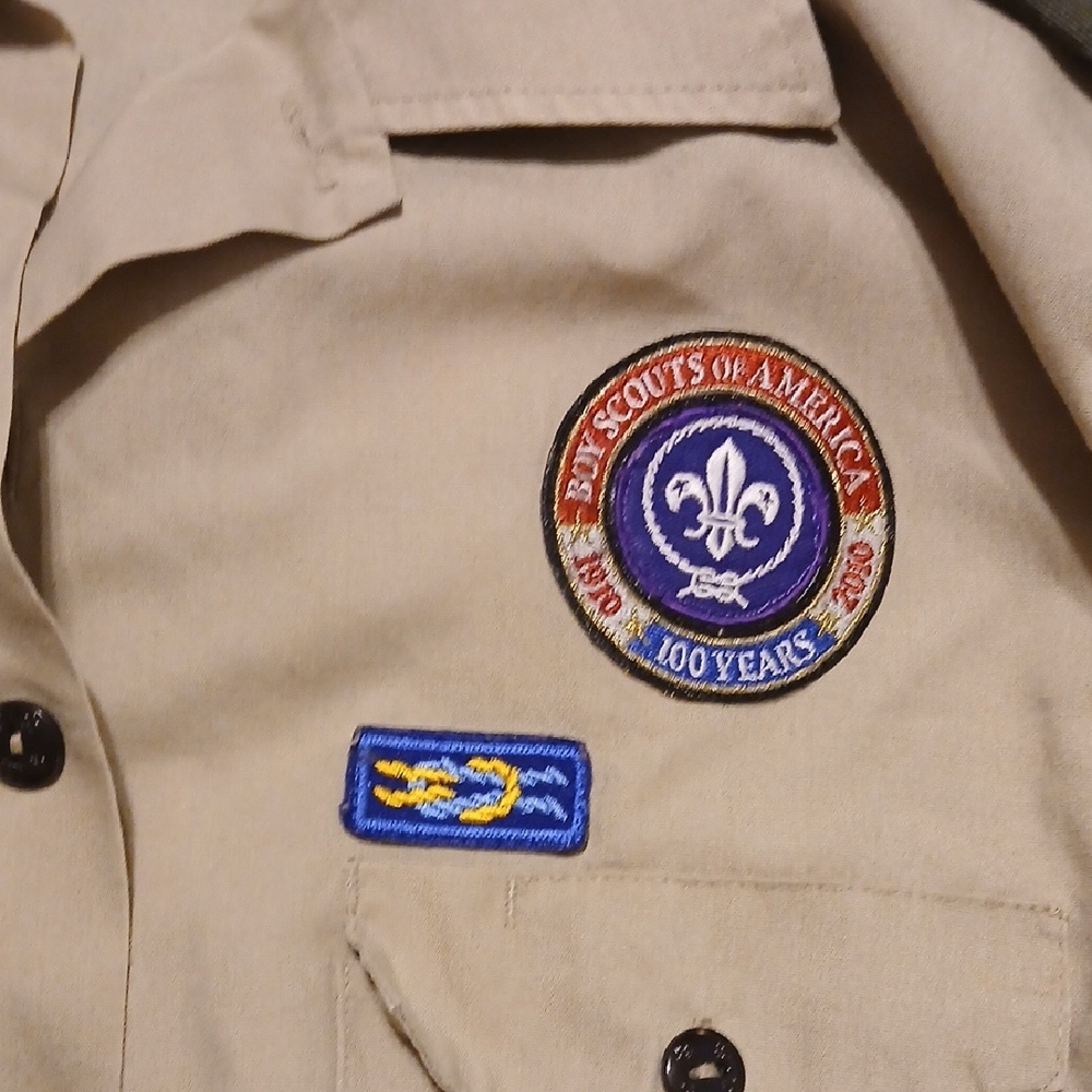 Men's Tan BSA  ASST. Scoutmaster XL Uniform Shirt - Picture 5 of 14